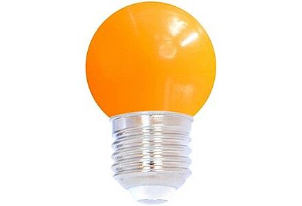 LED Kogellamp E27 Oranje 1W - Energiezuinig