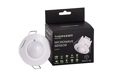 Radar HF bewegingssensor inbouw plafond 360 graden wit