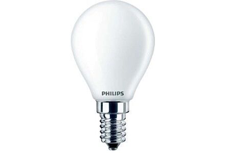 Philips LED kogel E14 6,5W 2700K filament lamp
