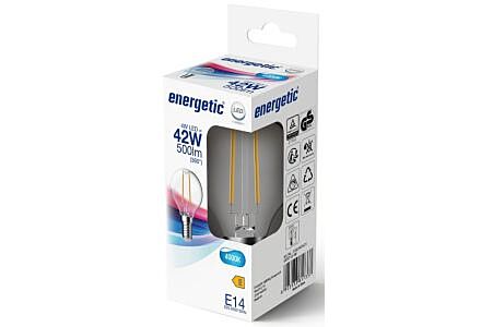 Energetic LED kogel E14 4-42W 4000K filament helder