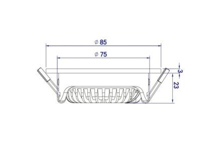EcoDim LED inbouwspot 5W, IP54, dimbaar