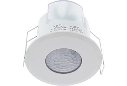 Aanwezigheidsmelder IR inbouw plafond wit platte lens