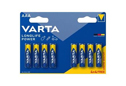 Varta Longlife Power AAA Batterijen 8-pack