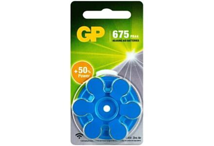 GP gehoor batterij ZA675 blister(6)