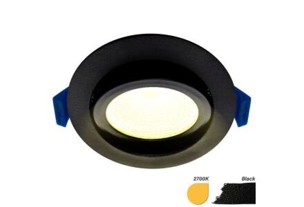 EcoDim LED inbouwspot 5W, IP54, dimbaar zwart