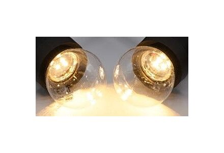 Heldere LED Kogellamp E27 1W Warm Wit