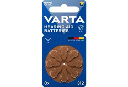 Varta Gehoorcel Batterij V312 - Blister (8 stuks)