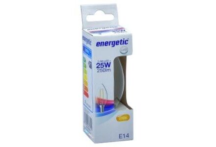 Energetic LED Kaarslamp E14 2,1-25W Filament