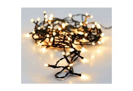 Koppelbare strengverlichting 100 LEDS 7,5m extra warm wit