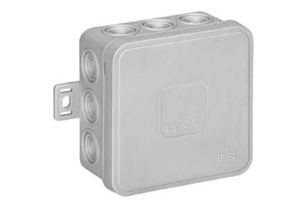 Kabeldoos IP54 grijs vierkant 85x85x41mm