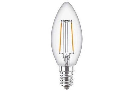 Philips LED Kaarslamp E14 2-25W 2700K Helder