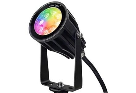 Zigbee RGB-CCT LED Tuinspot IP65 6W rond zwart