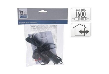 Verlengsnoer 5 meter voor koppelbare kerstverlichting