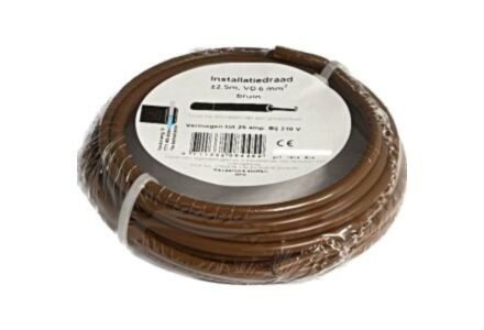 VD draad 6qmm bruin 2,5m