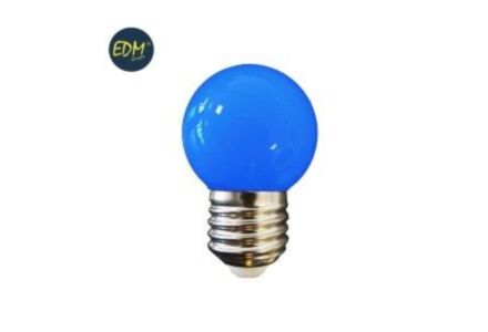 EDM LED Kogel E27 1.5W - 15W Blauw