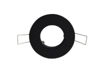 Inbouwplaat voor Verona 1v rond ZWART