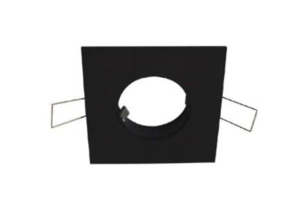 Inbouwplaat voor Verona 1v vierkant ZWART