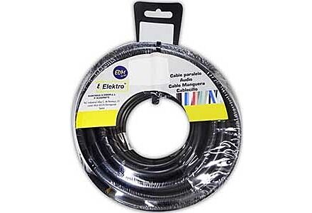 EDM Kabel 3x1qmm Zwart 10m - PVC Rond