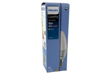 Philips LED kaars E14 7-60W 2700K mat