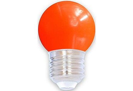 LED kogellamp E27 rood 1W