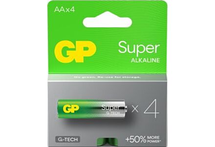 GP Super Alkaline AA batterijen 4-pack | Langdurig