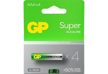 GP Super Alkaline AAA Batterijen - Blister 4