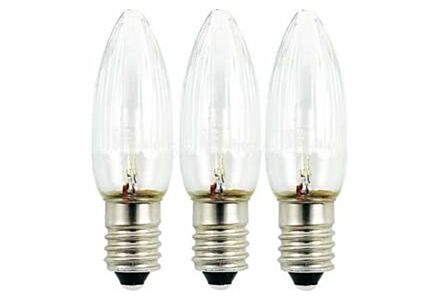 konstsmide 5048-130 14v-55v e10 0,3w reserve kerstlampjes led helder 3 stuks binnen