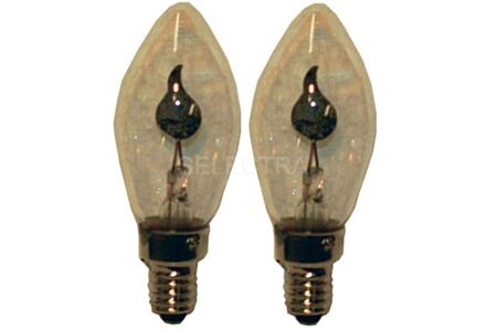 Konstsmide flakkerkaars 1025-020 E10 230Volt 1,5Watt 2st kerstverlichting reservelampjes
