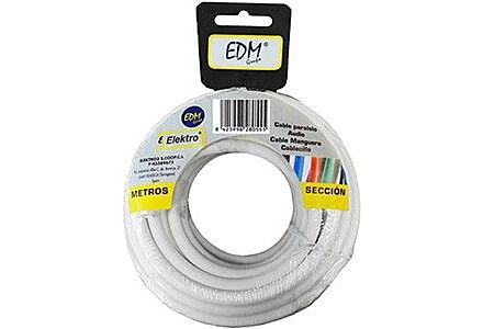 EDM PVC Kabel 3x1,5qmm Wit 10m Rol