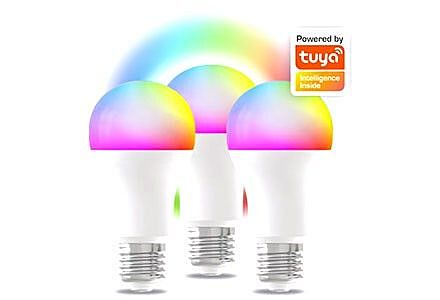 LED GLS mat RGB E27 9W 3-pack dimbaar SMART Wi-Fi TUYA