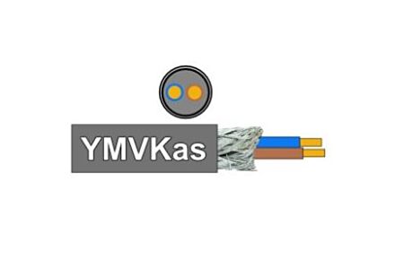 Kabel YMVKas 2x2,5qmm grondkabel Dca rol 25m
