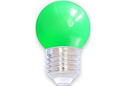 LED kogellamp E27 groen 1W