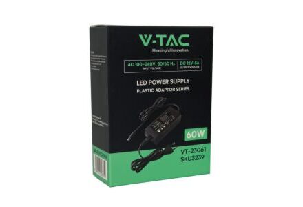 V-Tac LED Stekker Driver 12V 60W voor LED Strips