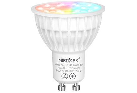 MiBoxer RGB-CCT LED GU10 4W Verstelbare Smart Lamp