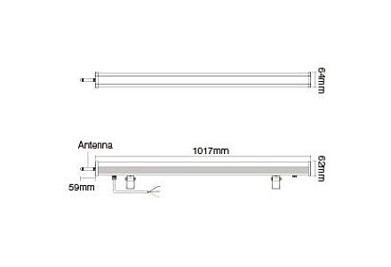 RGB-CCT LED wallwasher IP65 48W 230V 2,4GHz