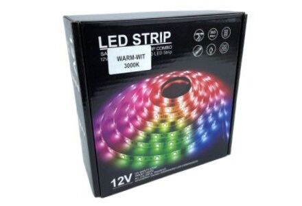 LED strip flex SET 5m 3528 IP65 Warm Wit