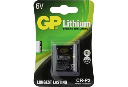 GP Photo Lithium batterij CR-P2 6V blister(1)