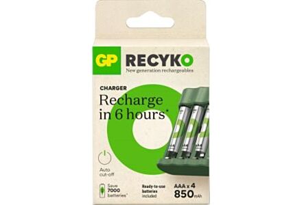 GP Batterijlader USB 3H met 4x 850mAh AAA Batterijen