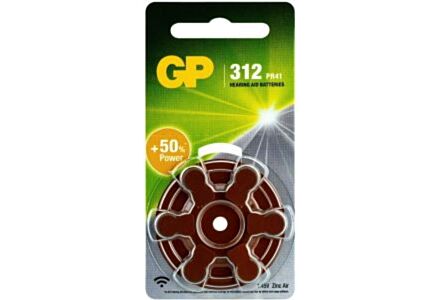 GP Gehoorcel ZA312 Batterij Blister 6 Stuks