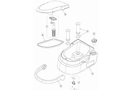 Nilfisk schrobzuigmachine pakking tank SC250 9100001993