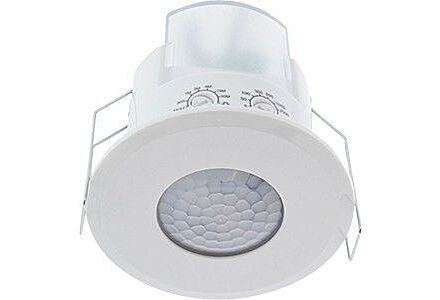 Aanwezigheidsmelder IR inbouw plafond wit platte lens
