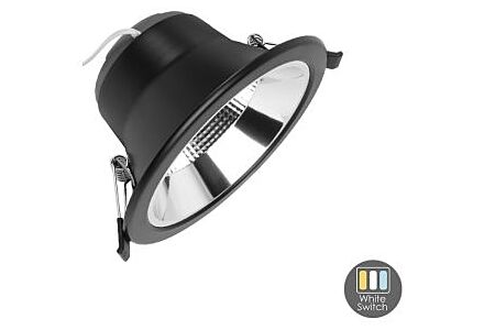 LED downlighter reflector 12W 3CCT dimbaar zwart