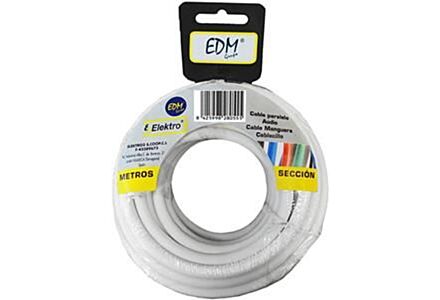 EDM Rond PVC Kabel 3x1qmm 10m Wit