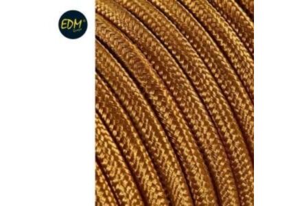 EDM Omsponnen Kabel Goud 5m - 2x0,75qmm