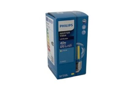 Philips LED kogel E27 3,4W helder dimbaar gloeilamp