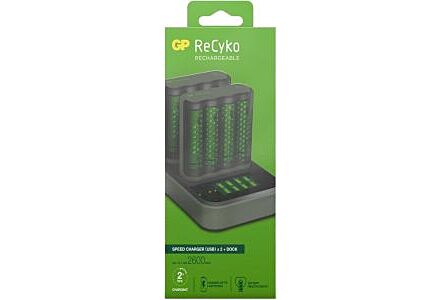 GP Batterijlader USB 2H met 4x2600mA AA batterij + 2xDock