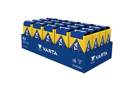 Varta Industrial PRO batterij E 9V tray(20)